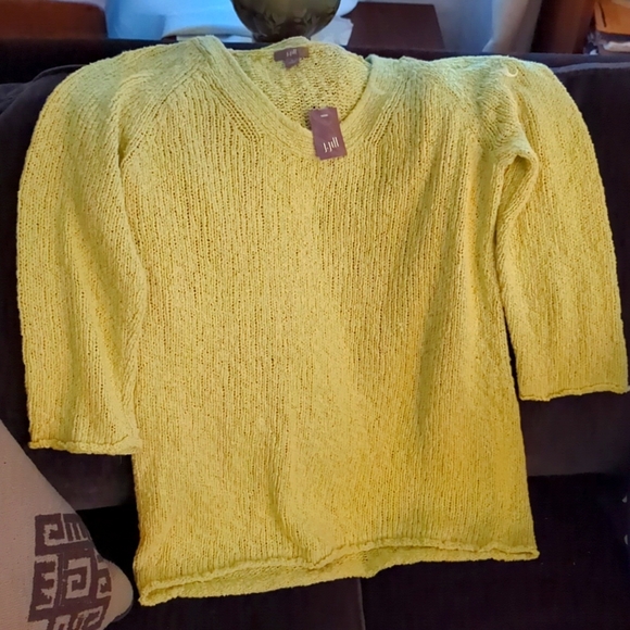 JJill Lite V neck Sweater sz L NWT - Picture 4 of 4